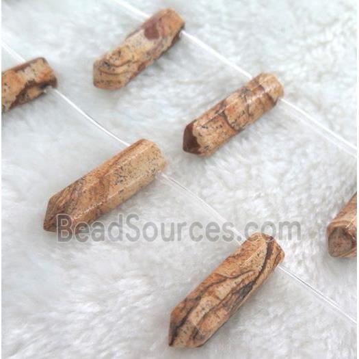 picture jasper bullet beads