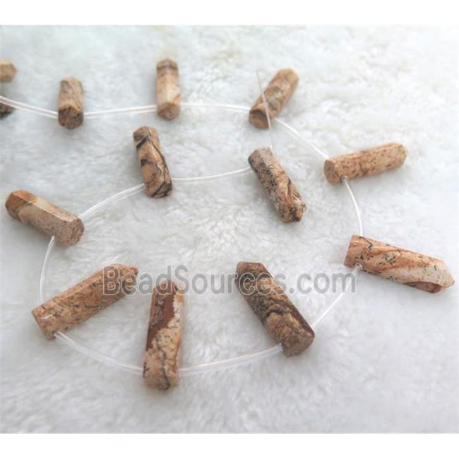 picture jasper bullet beads