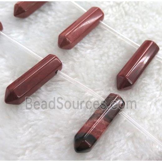 red jasper bullet beads