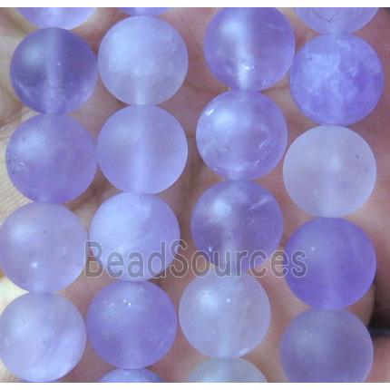 round matte Amethyst Beads