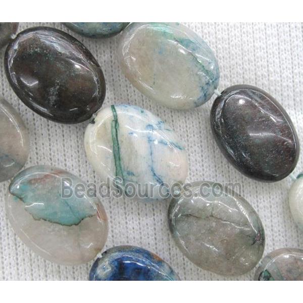 Azurite beads, oval