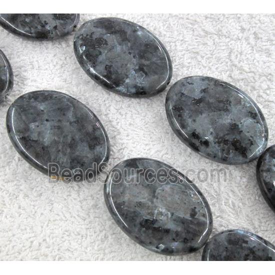 Labradorite bead, flat oval