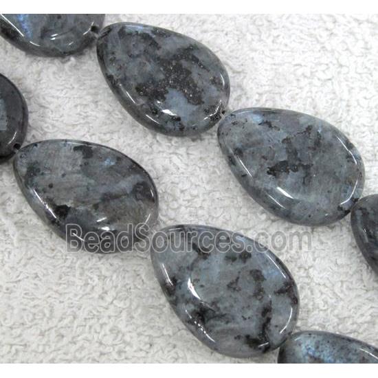 Labradorite bead, teardrop