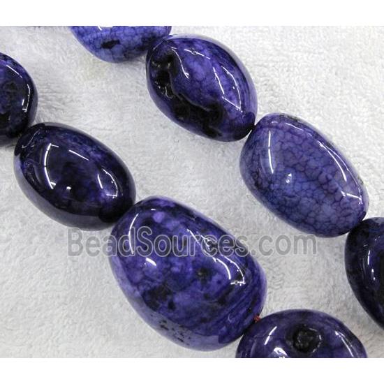 veins agate bead for necklace, freeform, purple