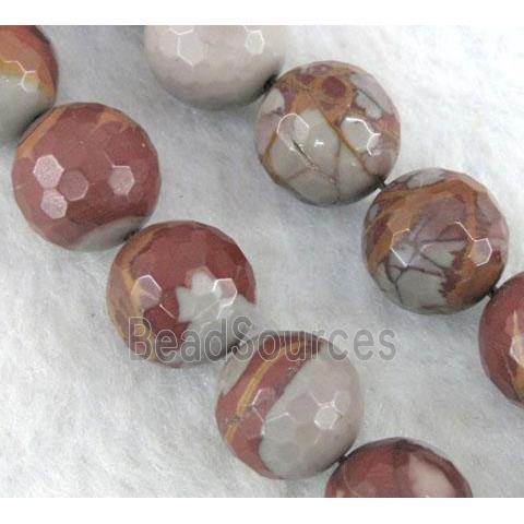 faceted round natural Noreena jasper beads