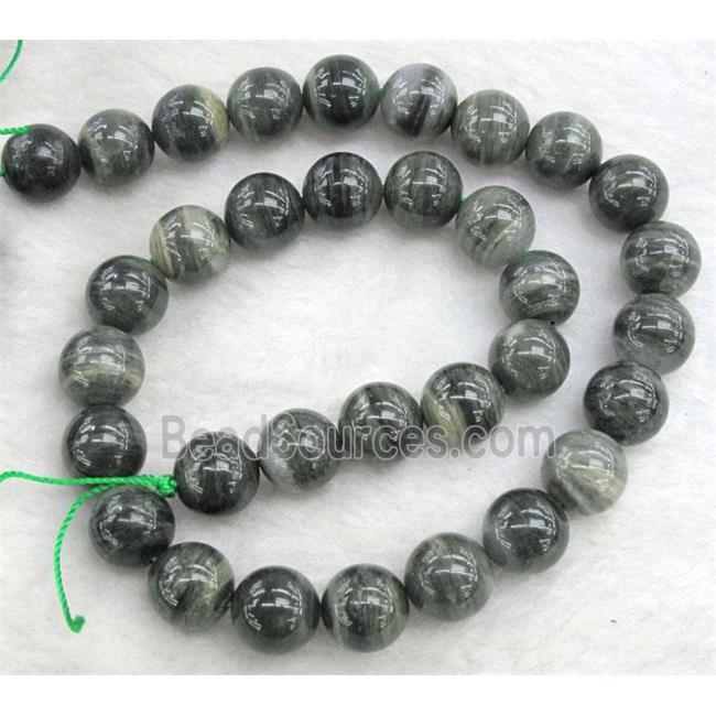 Natural Green Seraphinite Beads Smooth Round