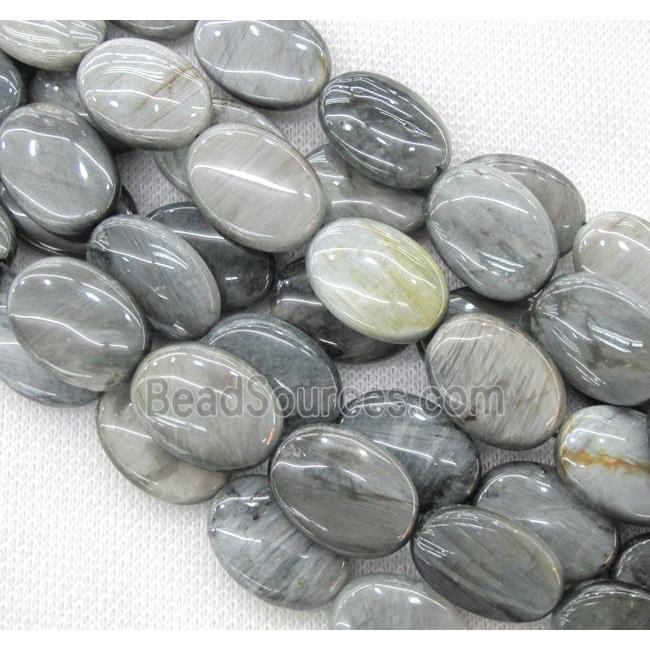 natural hawk Eye Stone beads, oval