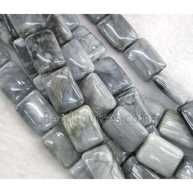 natural hawk Eye Stone beads, rectangle