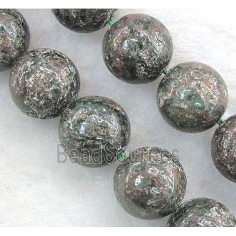 round red green Garnet Beads, B-Grade