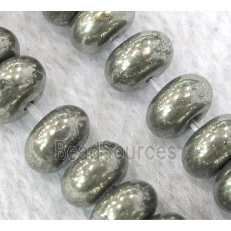 Pyrite Beads, rondelle