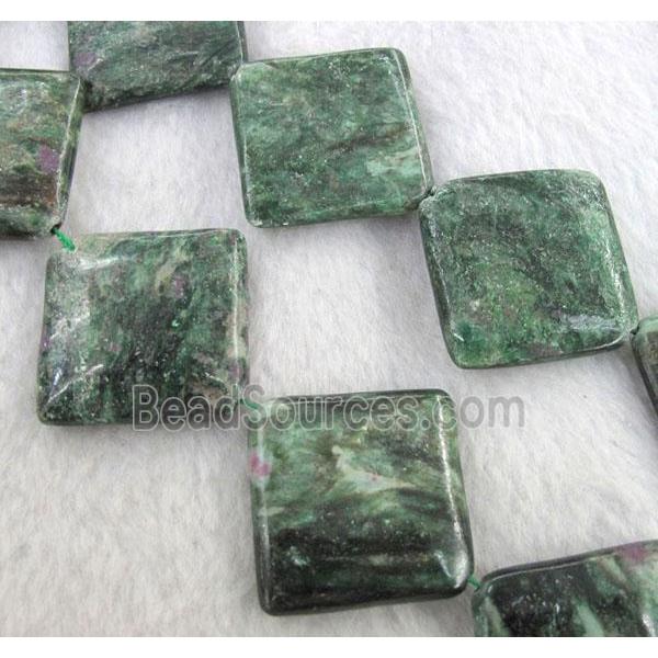 natural emerald beads, square