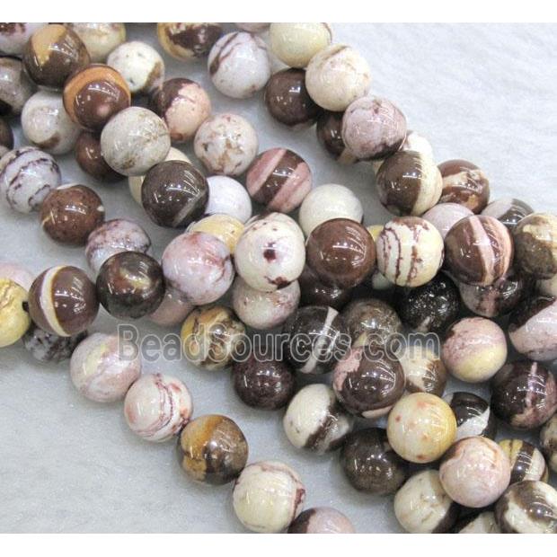 round Zebra Jasper Beads