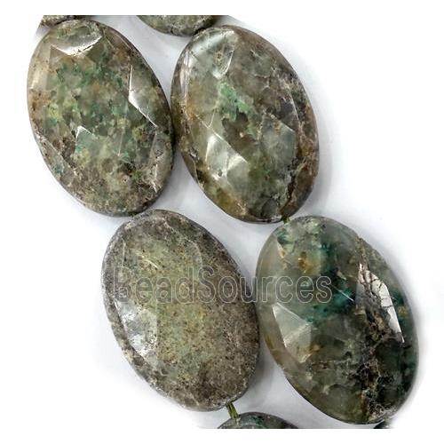 Australian Chrysoprase beads, faceted oval