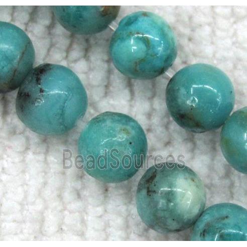 Chinese Larimar Beads, round, blue