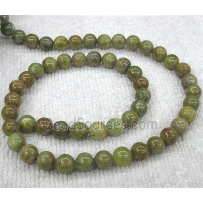 Peridot Beads, round, green