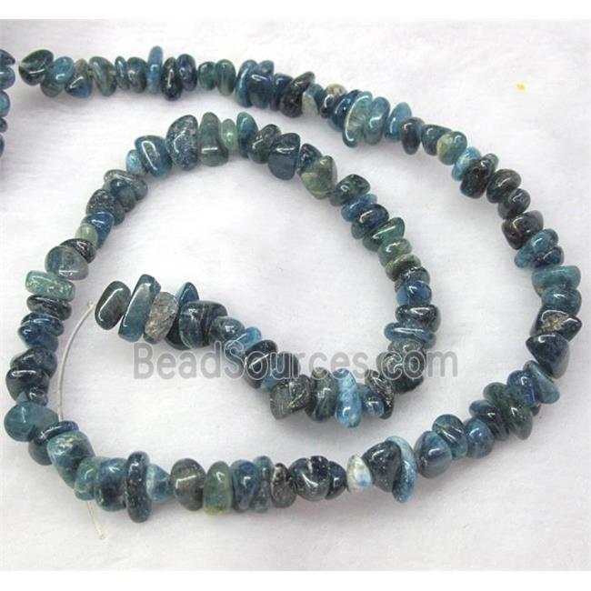 kyanite beads, chip, blue