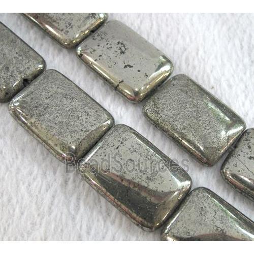 pyrite bead, rectangle