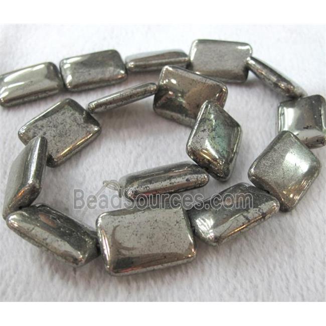 pyrite bead, rectangle