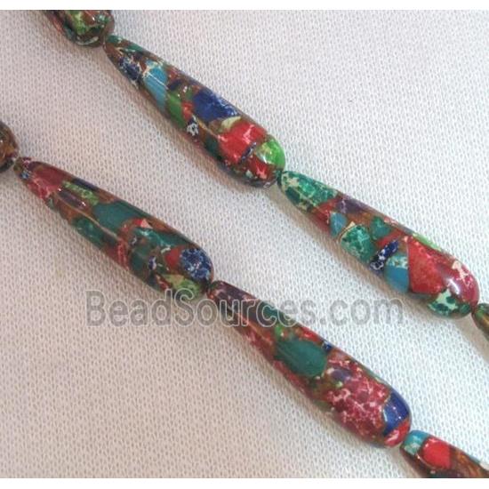 gemstone bead, teardrop