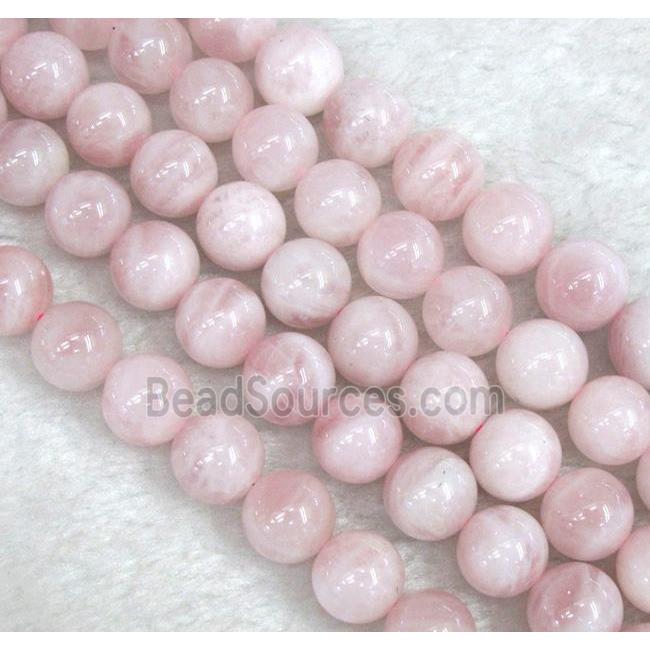 Malagasy Rose Quartz beads, round, A grade