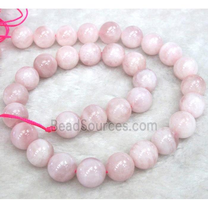 Malagasy Rose Quartz beads, round, A grade