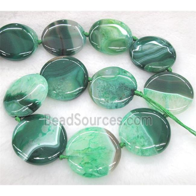 green druzy agate circle beads