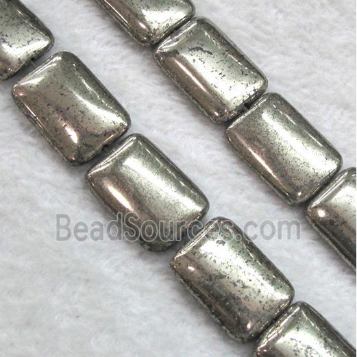 pyrite beads, rectangle