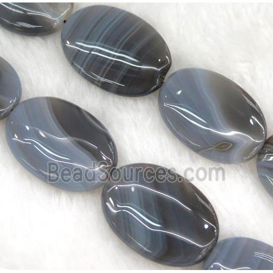 natural gray botswana agate oval beads