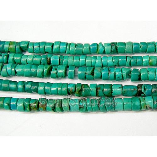 Natural Turquoise for bracelet, tube