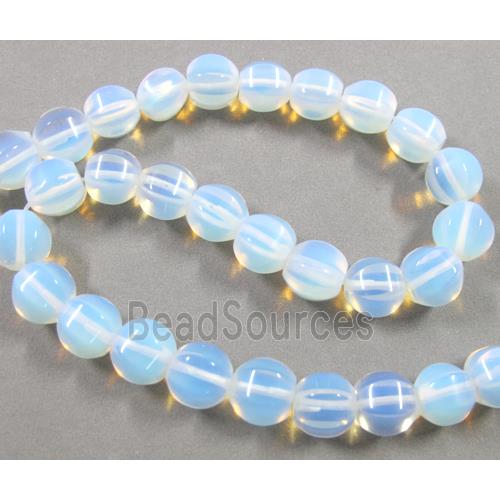 white opalite beads, lantern