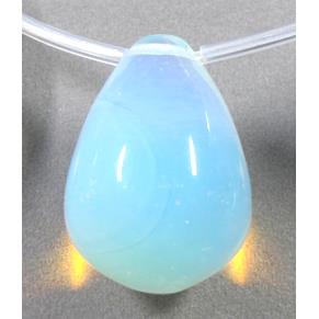 white opalite beads, teardrop