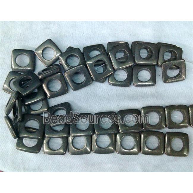 natural Pyrite Beads, square