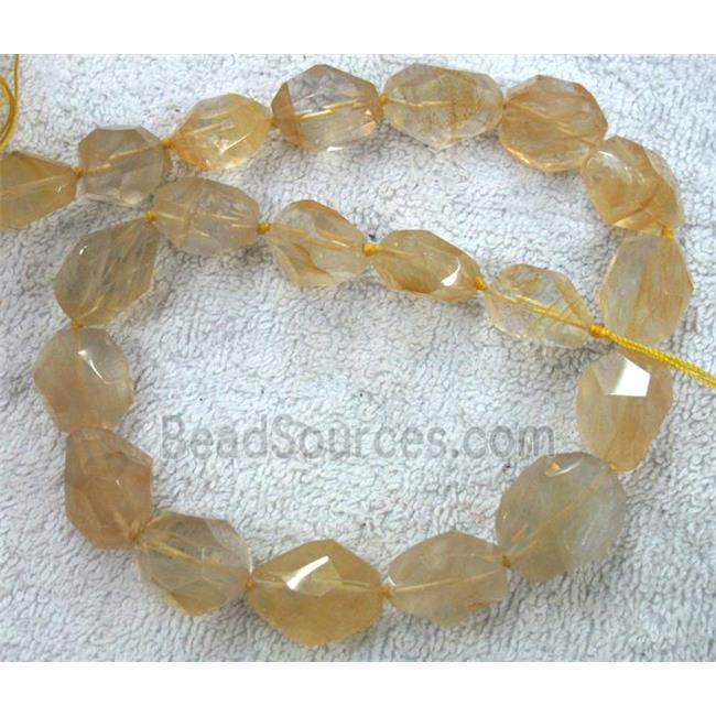 Natural Gold Rutilated Quartz Beads Freeform