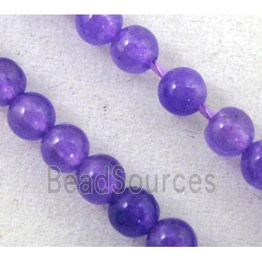 jade beads, tiny, round, lavender