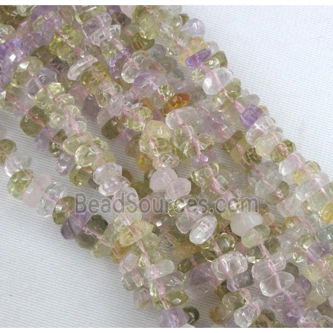 mixed gemstone beads, rondelle