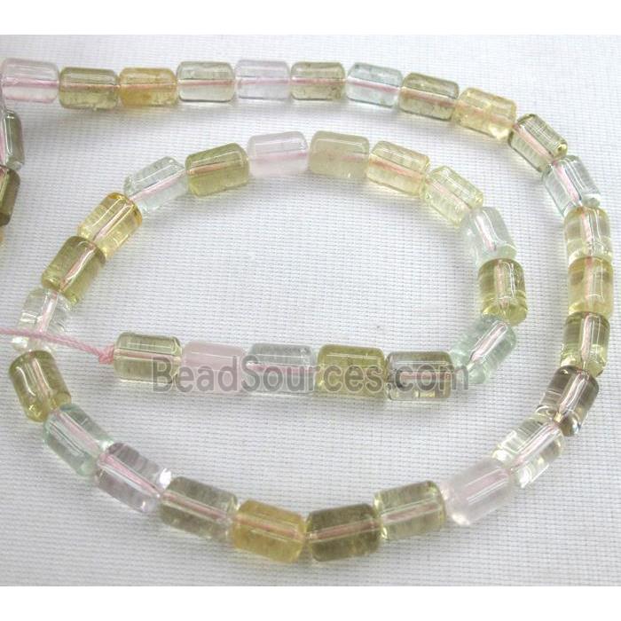 mixed crystal quarzt tube beads