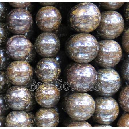 round Bronzite beads