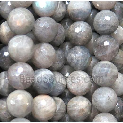 Labradorite bead, faceted round