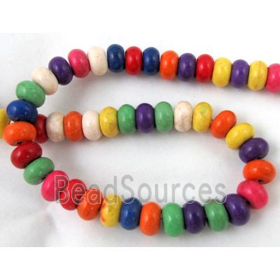 synthetic Turquoise Beads, abacus, mix color