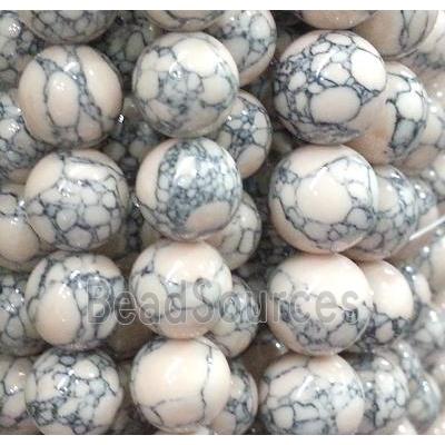 round turquiose beads, synthetic