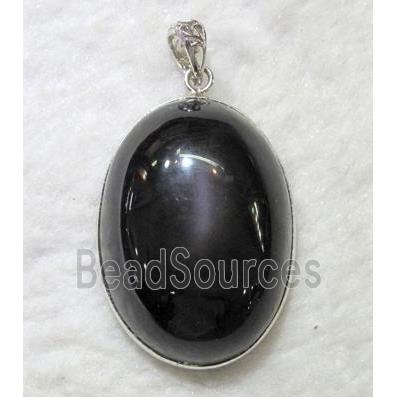 black obsidian pendant