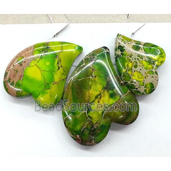 Green Imperial Jasper Teardrop Pendant