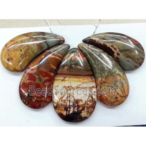 Picasso Jasper Teardrop Pendant