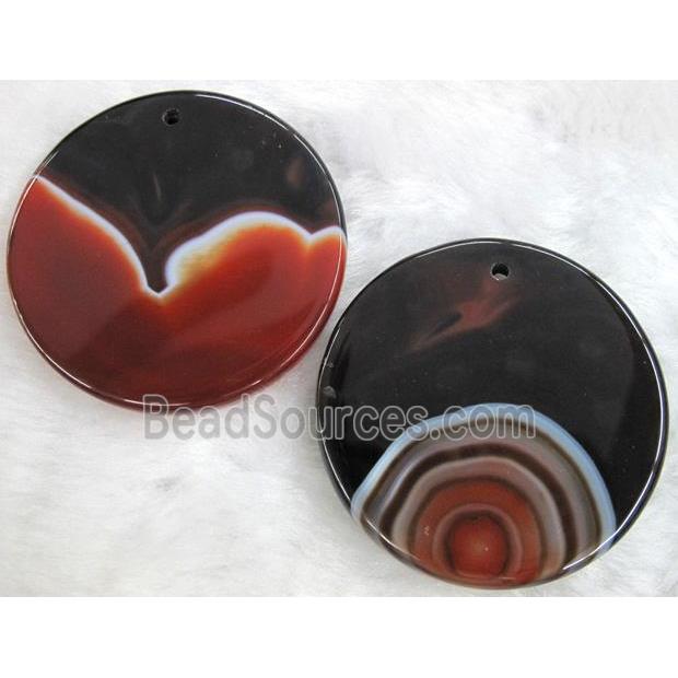 agate peadant, flat-round