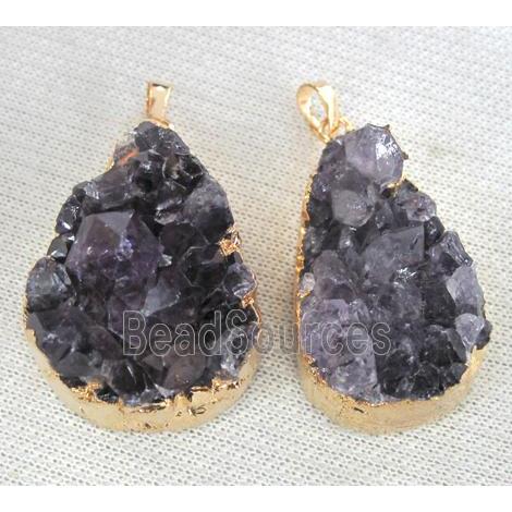 druzy amethyst pendant