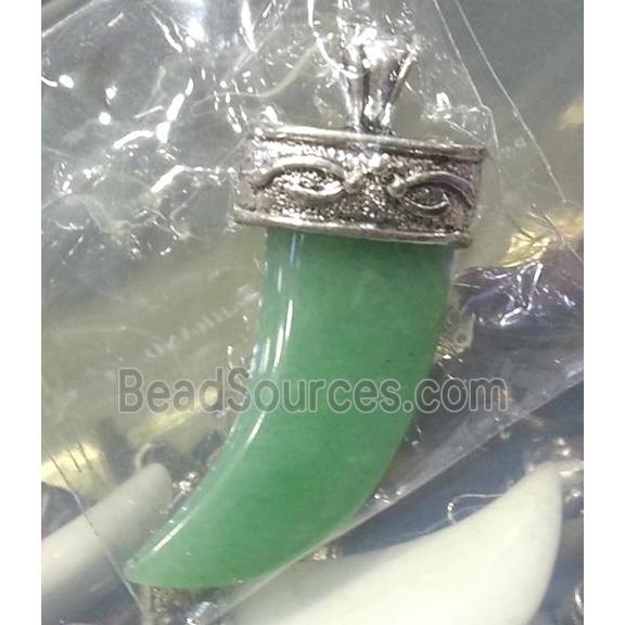 mixed gemstone pendant, horn