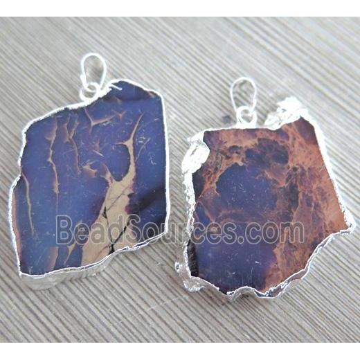 purple Sea Sediment Jasper pendant, freeform