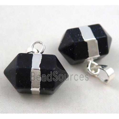 bluesand stone pendant, bullet