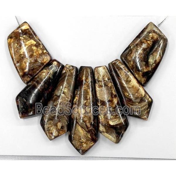 bronzite pendant for necklace, jewelry sets