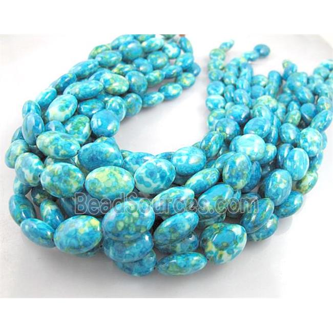 rainforest beads, oval, blue, stability